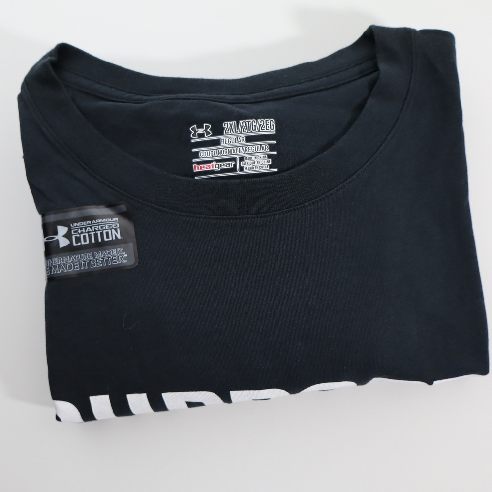 Under Armour Mens 2XL Support The Troops Black Charged Cotton T-Shirt 1233775 - Picture 9 of 9